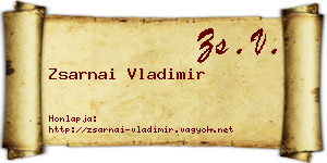 Zsarnai Vladimir névjegykártya